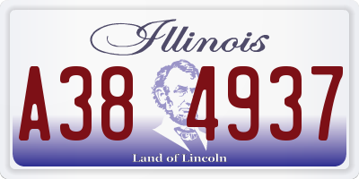 IL license plate A384937