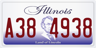 IL license plate A384938
