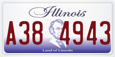 IL license plate A384943