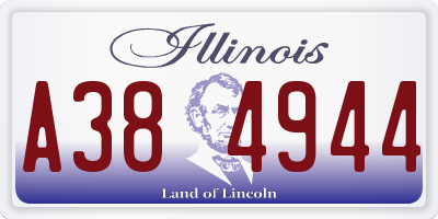 IL license plate A384944