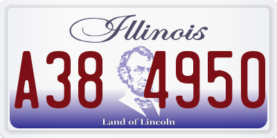 IL license plate A384950