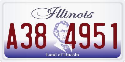 IL license plate A384951