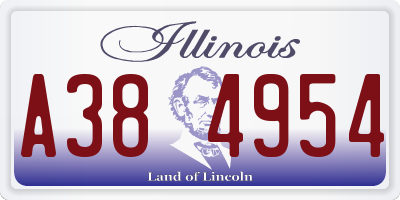 IL license plate A384954
