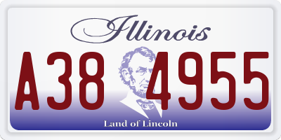 IL license plate A384955