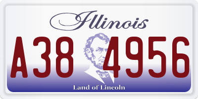 IL license plate A384956