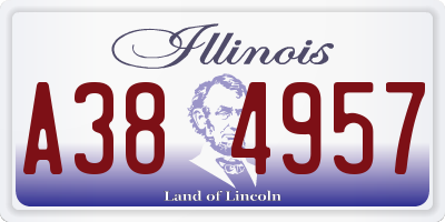 IL license plate A384957