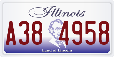 IL license plate A384958