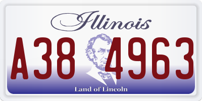 IL license plate A384963