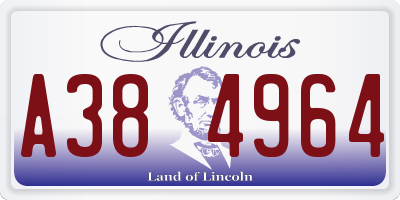 IL license plate A384964