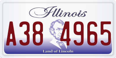 IL license plate A384965