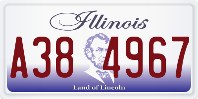 IL license plate A384967