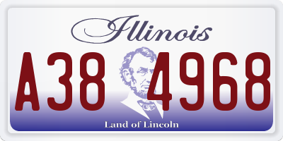 IL license plate A384968