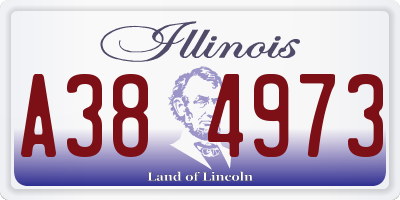 IL license plate A384973