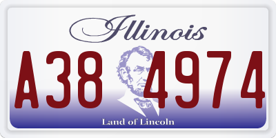 IL license plate A384974