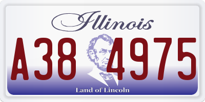 IL license plate A384975