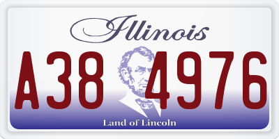 IL license plate A384976