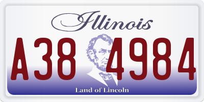 IL license plate A384984