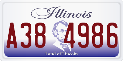 IL license plate A384986