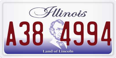 IL license plate A384994