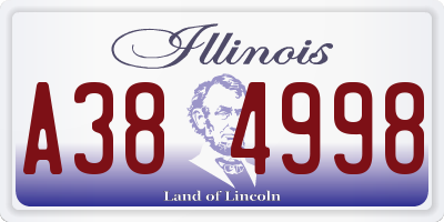 IL license plate A384998