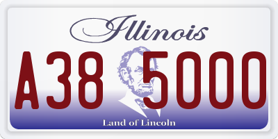 IL license plate A385000