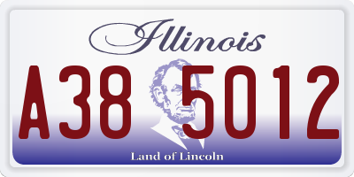 IL license plate A385012
