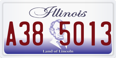 IL license plate A385013