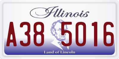 IL license plate A385016
