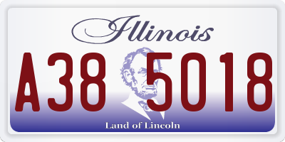 IL license plate A385018