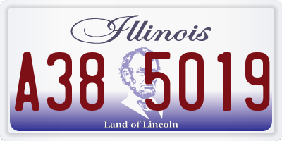 IL license plate A385019