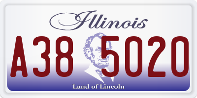 IL license plate A385020
