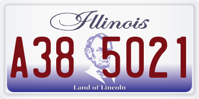 IL license plate A385021