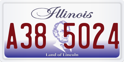 IL license plate A385024