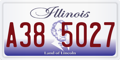 IL license plate A385027