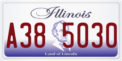 IL license plate A385030