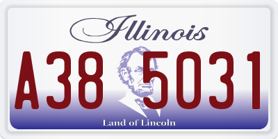 IL license plate A385031