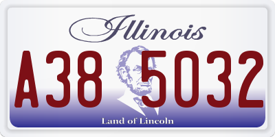 IL license plate A385032