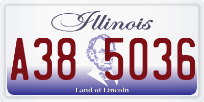 IL license plate A385036