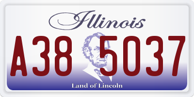 IL license plate A385037