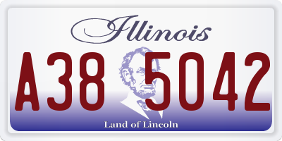 IL license plate A385042