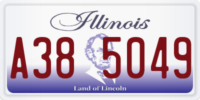 IL license plate A385049