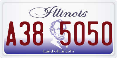 IL license plate A385050