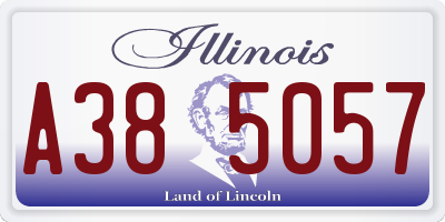 IL license plate A385057