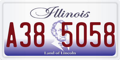 IL license plate A385058