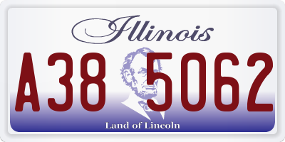 IL license plate A385062