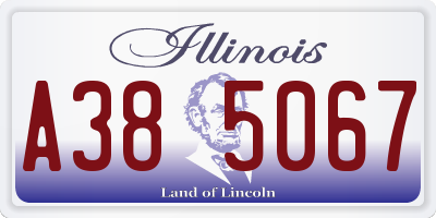 IL license plate A385067