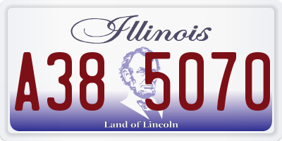 IL license plate A385070
