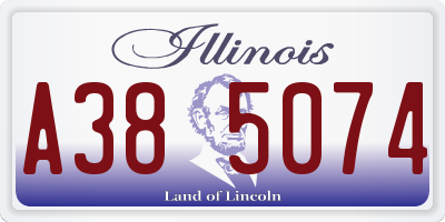 IL license plate A385074