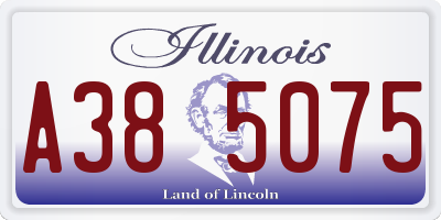 IL license plate A385075