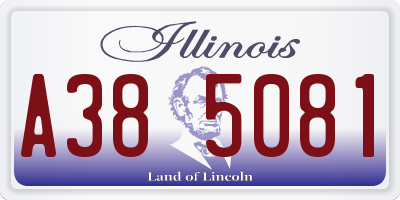 IL license plate A385081
